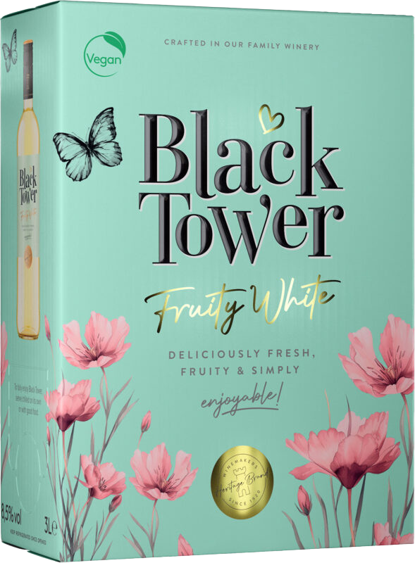 black tower fruity white bib